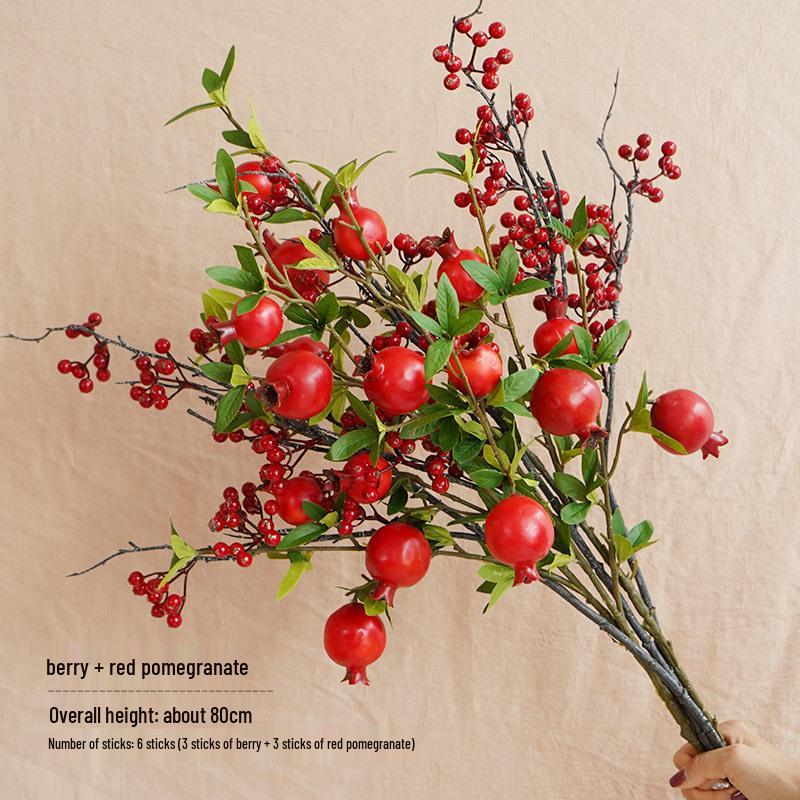 Bionic Dried Flowers: New Year Artificial Persimmon Bouquet, Living Room Decoration & Ornaments