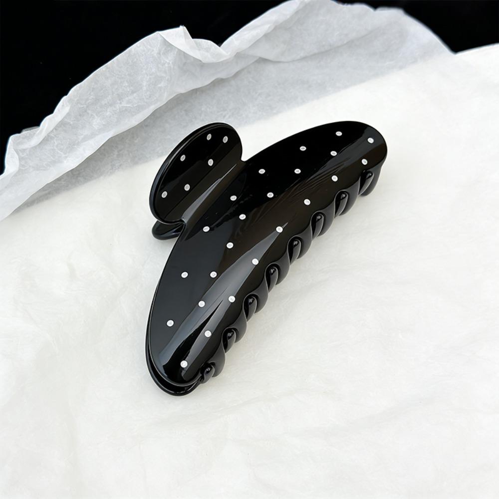 Non-Slip Hair Claw Plastic Hairpin New Polka Dot Grip Clip