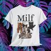 MILF Unisex I Love Felines Unisex Tee Shirt Cat Lover Gift Funny Cat Tee Shirt