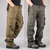 Men's Korean Style Multi-Pocket Casual Overalls, Straight Loose Fit, Student-Friendly Trendy Pants.