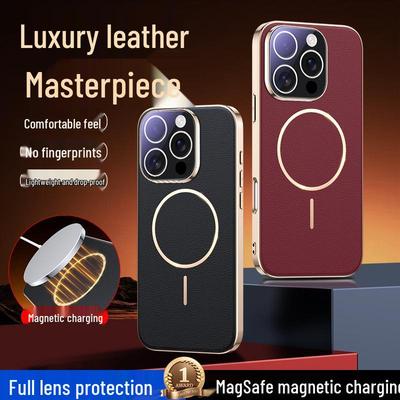 Чехол для iPhone 15 Pro/Pro Max с защитой объектива, совместимый с MagSafe