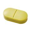 2-In-1 Portable Pill Cutter Box Food Grade Sharp Stainless Steel Blade Multi-functional Travel Capsule Tablet Storage Container Organizer