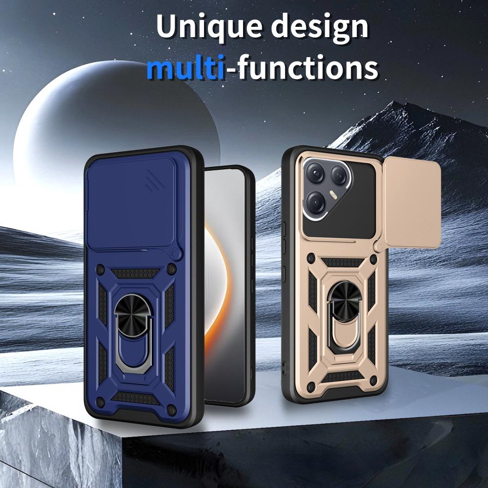 Держатель брони Funda для Tecno Pova 7 Ultra 5G Чехол-крышка Сдвижная защита камеры Кольцо-подставка Ударопрочная задняя крышка Capa Funda