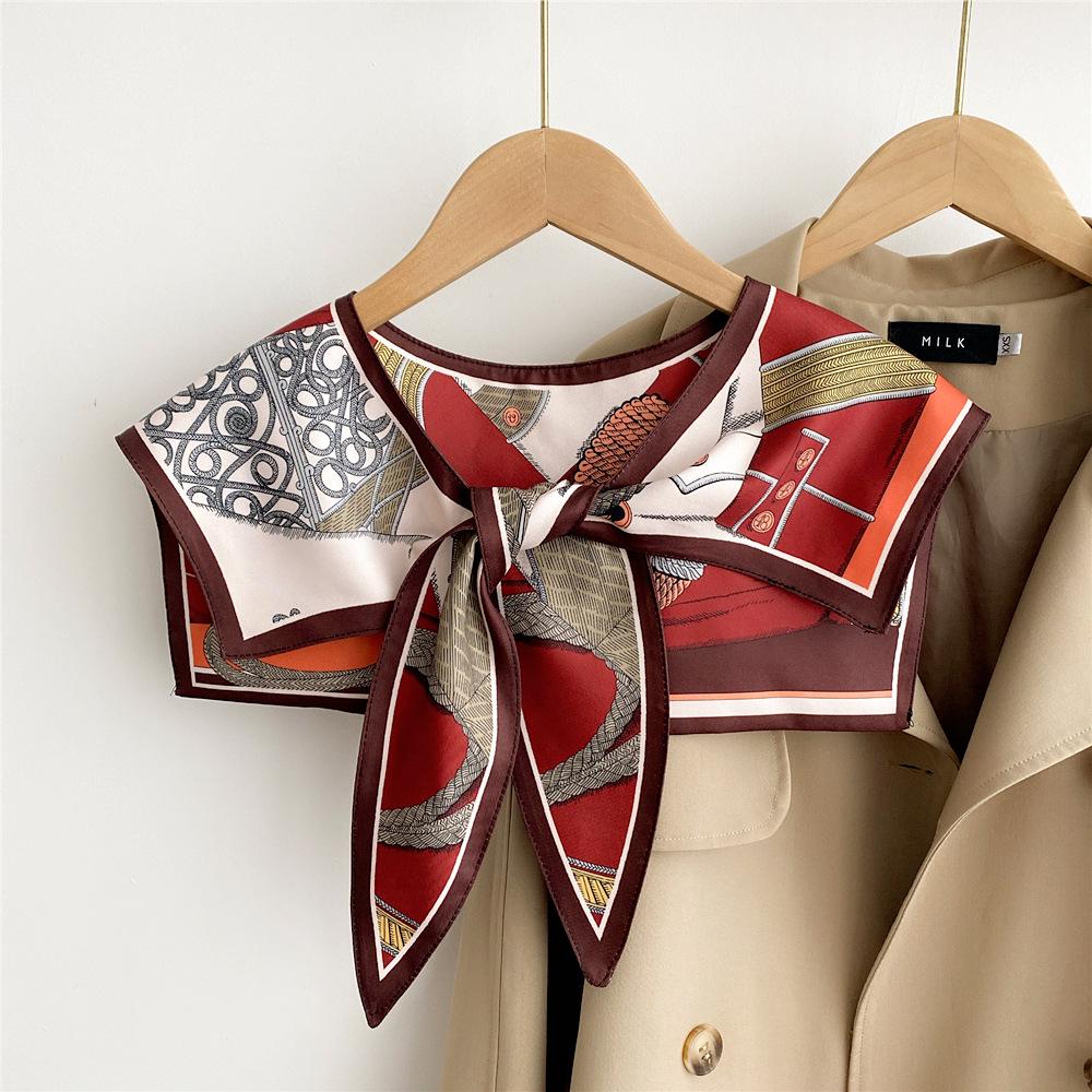 Silk Scarf Shawl for Women - Versatile Double-Layer Neck Protection for Spring, Autumn, and Summer