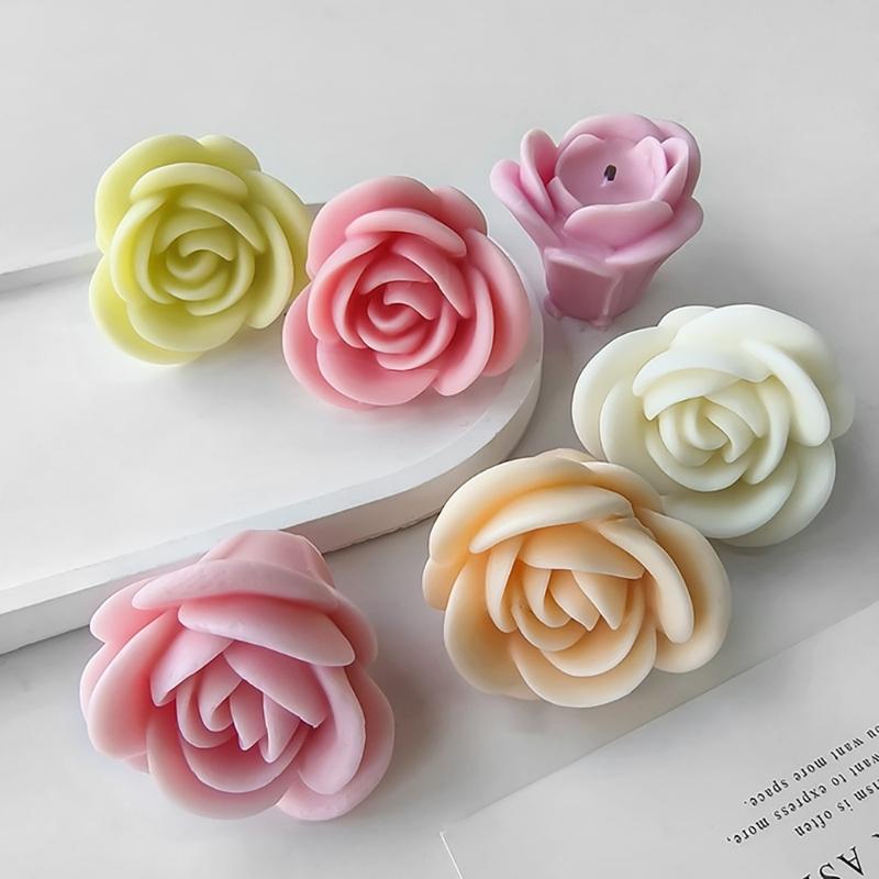 Гибкая силиконовая форма в форме цветка розы восковые свечи формы ароматизированные ароматерапевтические формы украшения ручной работы
