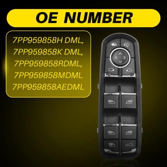 Главный выключатель стеклоподъемника передний левый для Porsche Cayenne Sport Utility 2011-2018