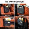 GLC GLB Car Leather Storage Bag Seat Backrest Organizer Box Trash Can For Mercedes Benz AMG W203 W206 W220 W205 W211 W212 W201
