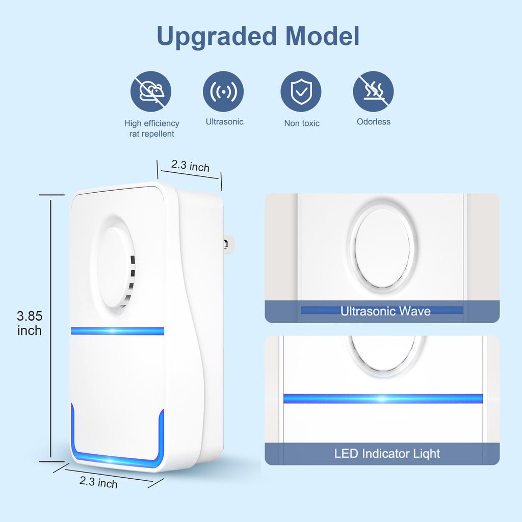 6 упаковок отпугивающих вредителей ультразвуковой отпугиватель грызунов мышей комаров насекомых пауков без вреда