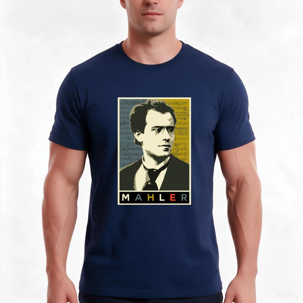 Mahler TShirt Summer Casual Cotton Tee Oversized Streetwear Tops Vintage Graphic Print Loose Fit Short Sleeve