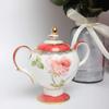 European Coffee Pot Set Ceramic Coffee Cup Saucer Tall Pot Pastoral Small Fresh Phnom Penh Bone China Cup 15 Head Set