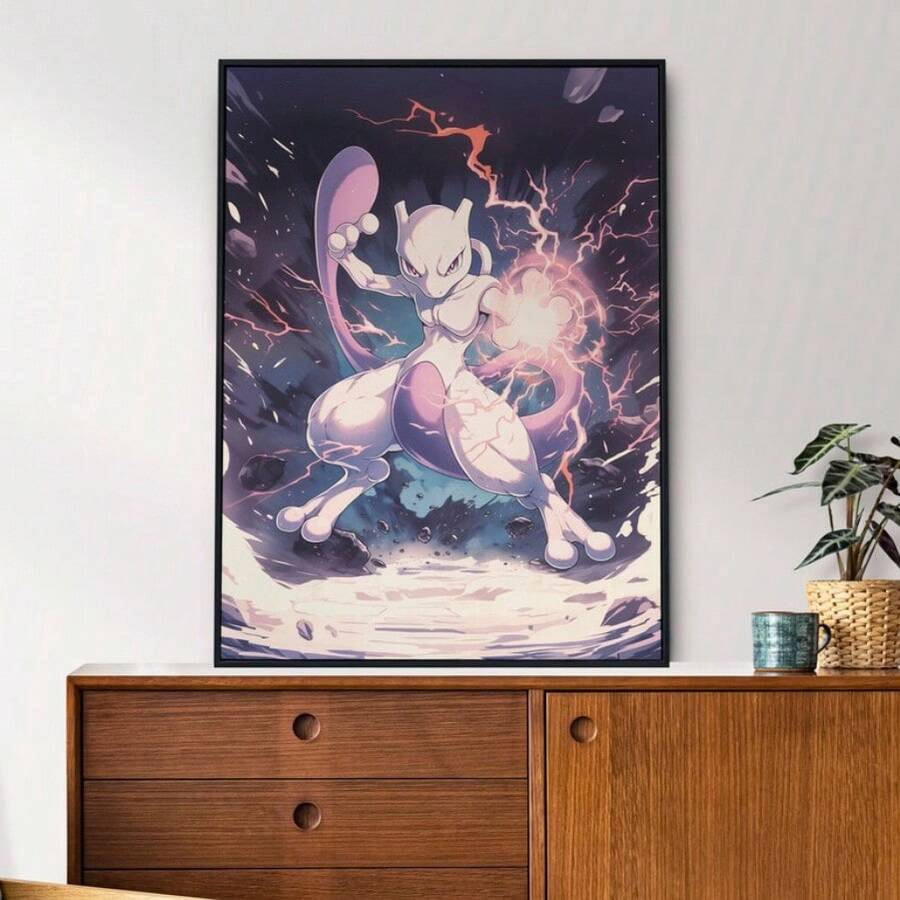 Anime Pokemon Raichu Mewtwo Flareon Jolteon Posters Wall Art Prints Living Room Decor Canvas Painting Home Kids Gift Unframed
