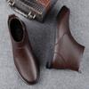 FashionNew Модные мужские ботинки челси Высококачественная деловая обувь Роскошные брендовые мужские ботильоны Теплая зимняя повседневная обувь из натуральной кожи