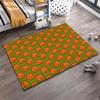 Basketball Pattern Area Rug in Orange and Green for Living Room Decor Suitable for use as an anti-slip for living room bedroom sofas