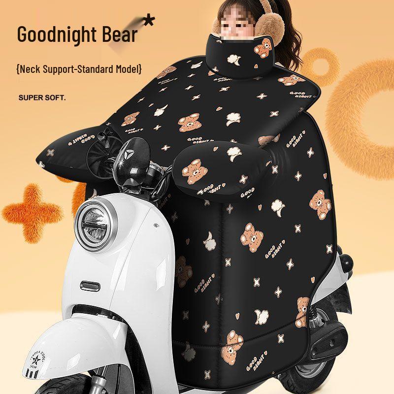 Зимний ветрозащитный чехол на лобовое стекло электромобиля с флисовой подкладкой и увеличенными наколенниками