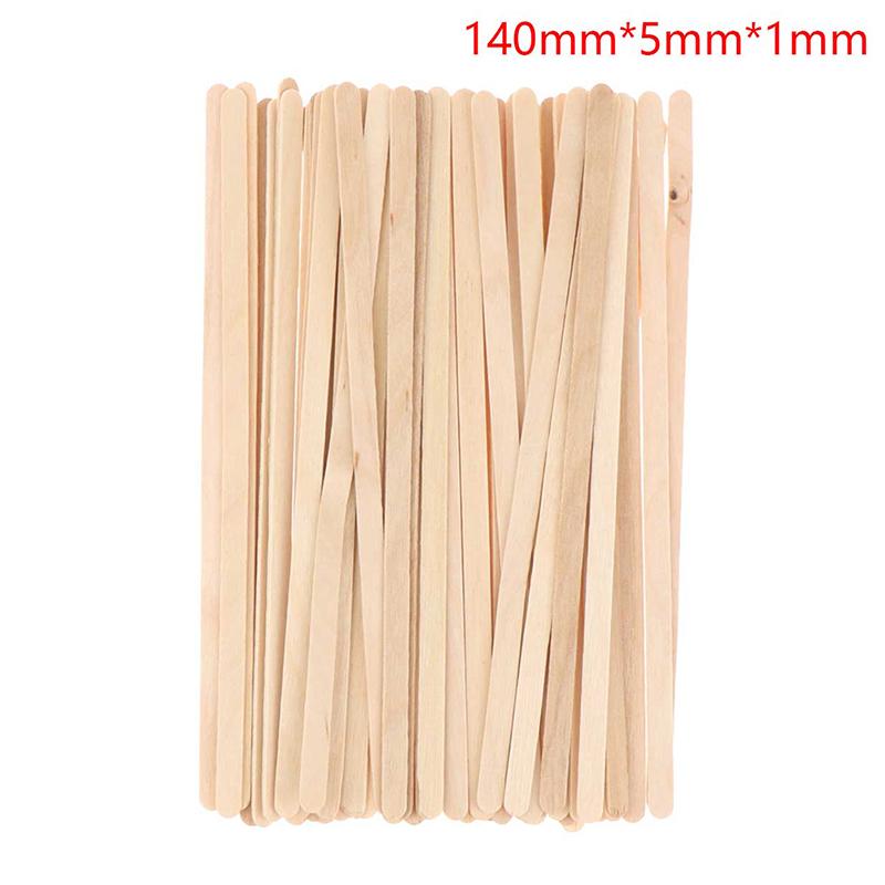 50pcs Disposable Wooden Coffee Stirrers Cold Drinking Stir Beverage Sticks