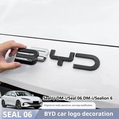 Для BYD Seal 06 DMi Передняя эмблема Декорация буквами Чайка Дельфин EV Эмблема из углеродного волокна Модификация