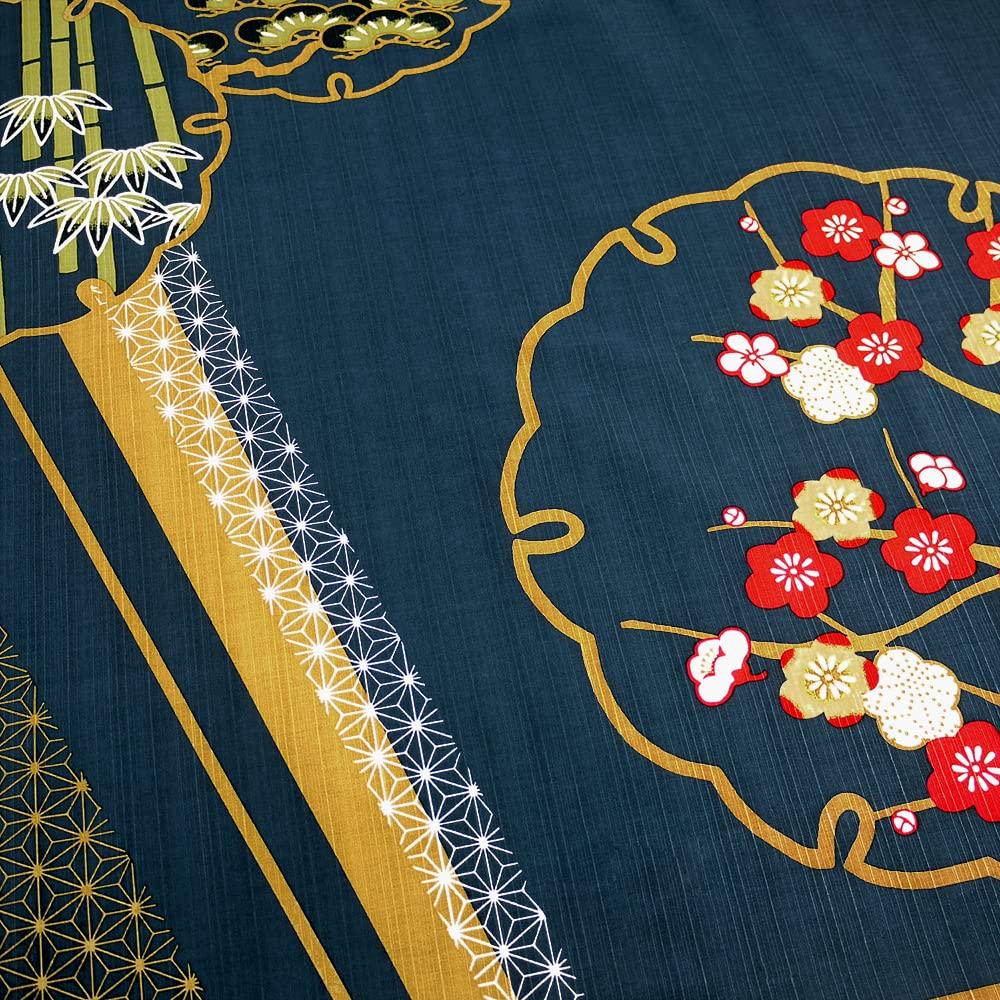 Hamamonyo Large Cloth Happy and Plum (Furoshiki 90cm) Pine, Bamboo,