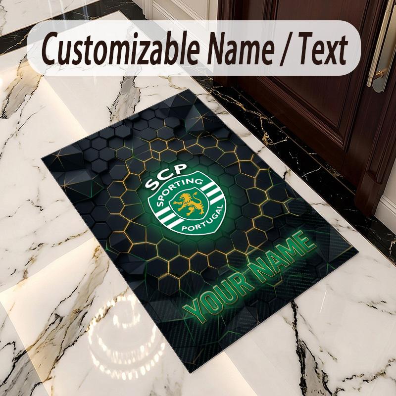 Crystal Velvet Rug Sporting CP Print Custom Name Text Floor Mat Home Decor