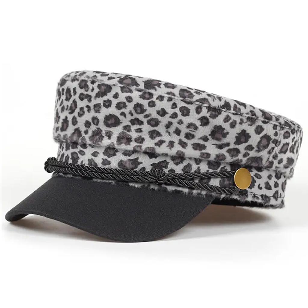 Модная индивидуальная леопардовая кепка-берет с принтом для женщин и мужчин, хлопковая темно-синяя кепка для отдыха на природе, для спорта, путешествий