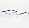 Frameless fashion business men and the elderly, ultra-light anti-blue light, high-end middle-aged and elderly reading glasses, diamond trimmed old gla