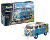 Немецкий Revell 1/24 Volkswagen T1 Samba Bus Flower Power Пластиковая модель 07050
