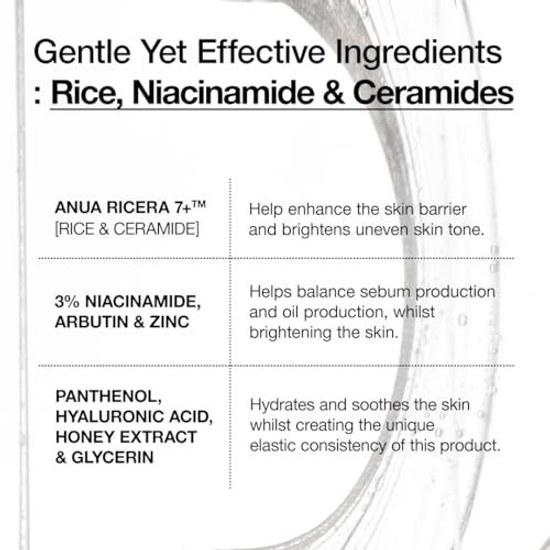 ANUA 7 Rice Ceramide Glow Serum 50ml Moisture Hydration Skin Barrier Care Niacinamide Hyaluronic Acid Arbutin Dry Combination Skincare Korean