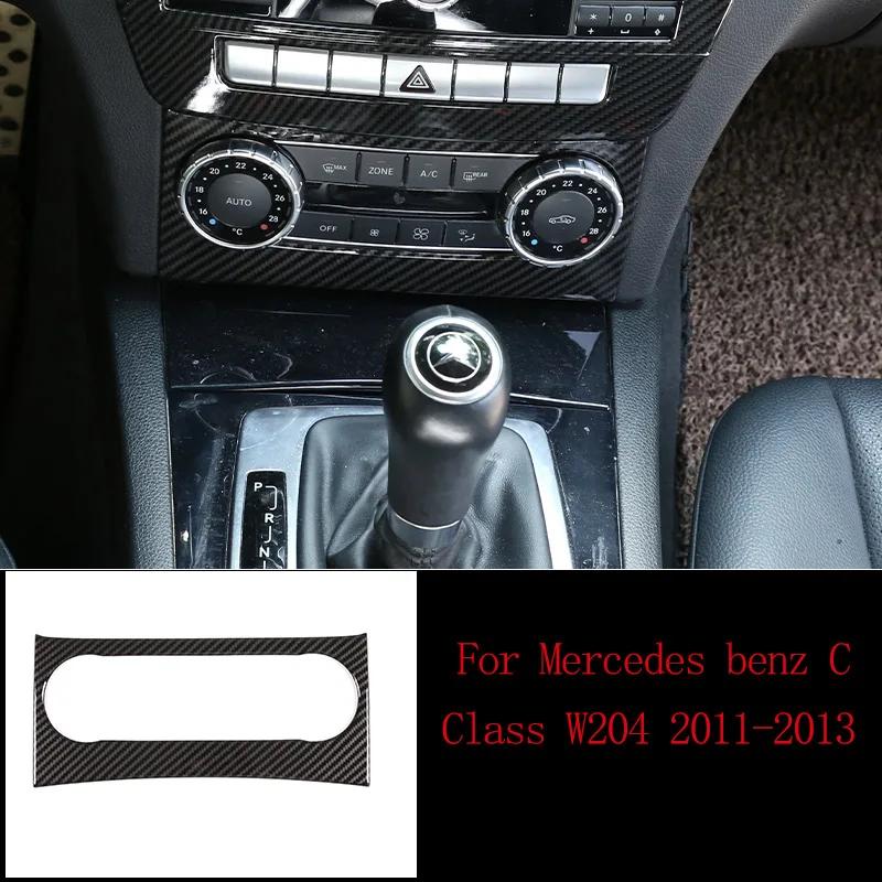 Наклейки для отделки салона автомобиля из углеродного волокна для Mercedes benz C Class W204 C180 C200 2007-2013 Аксессуары