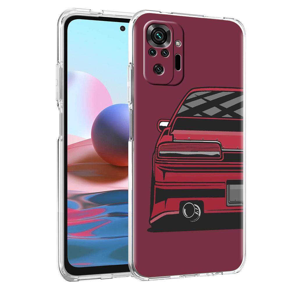 Чехол для телефона для Xiaomi Redmi Note 15 14 5G 13 12 10 11 Pro Plus 4G 14C 13C 12C Мягкий ТПУ чехол Япония JDM Спортивные Автомобили Комикс