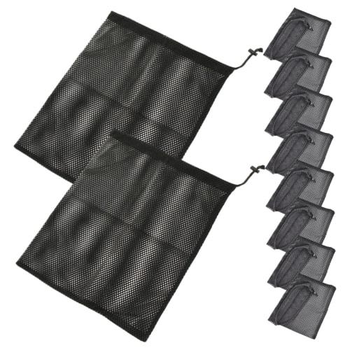 KOMBIUDA 10-Piece Mesh Drawstring Bag, Multi-Purpose Storage Bag for Sports and Laundry