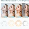 Selfie Ring Light Rechargeable Selfie Fill Light with Retaining Clip On Video Conference Light for Phone Laptop Zoom Meeting Ma