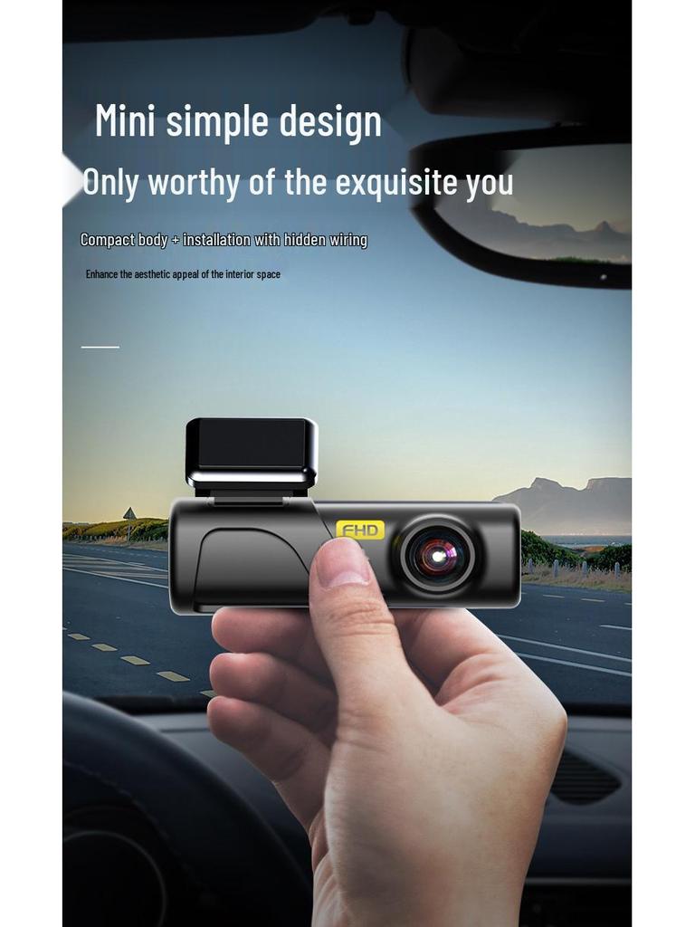 New HD WiFi Dash Cam with Mobile Phone Connectivity, USB-Free Installation, One-Piece Design