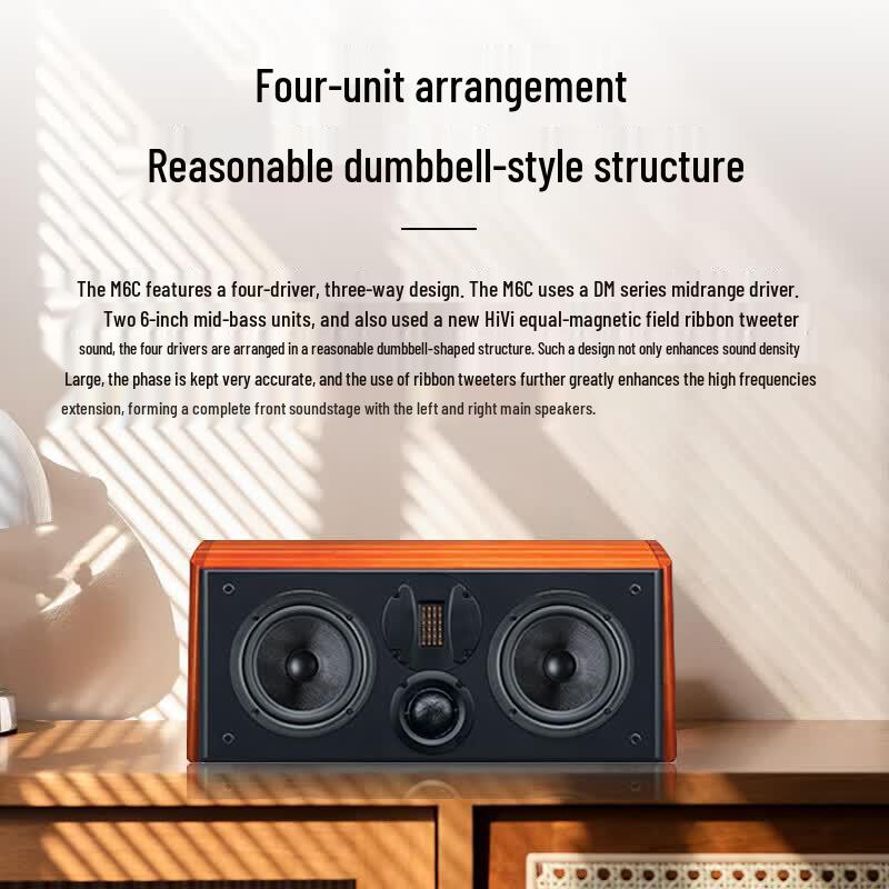 HiVi M6C Passive HIFI Home Theater Center Speaker (CN version)