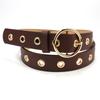 Belt Women'S Decorative Jeans With Round Buckle Hollow Gas Eye Women'S Belt