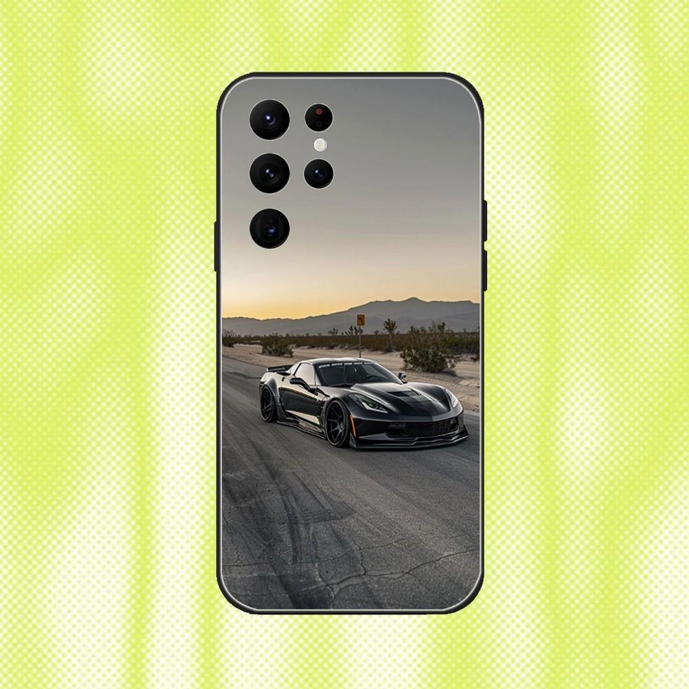 Чехол для телефона C-CorvetteS C8 C6 для Samsung S 25,24,23,22,30,21,10,9,Ultra,Plus,Lite,FE,4,5G Черный Мягкий Чехол