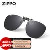ZIPPO American Myopia Polarized Sunglasses Clip-On Sunglasses for Driving, Portable Reversible Design