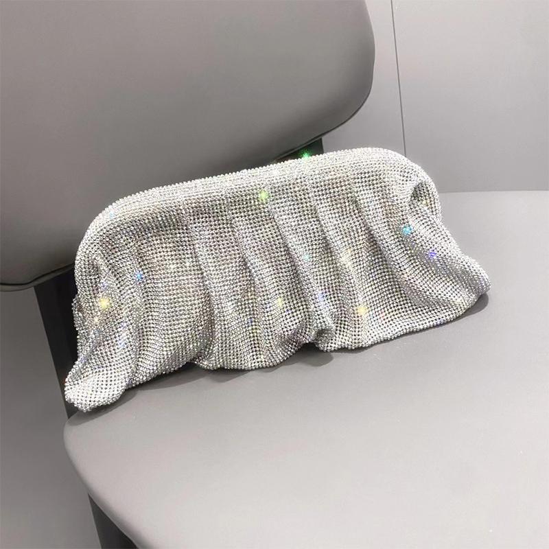 Банкетный кошелек со стразами, элегантная и универсальная вечерняя сумочка, роскошные дизайнерские сумки, модная сумка-тоут, сумка Cloud Water Diamond