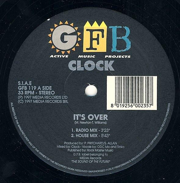 12-дюймовые часы-пластинка - It's Over GFB119 GFB Records 1997 Италия Танцевальная и электронная музыка Б/У
