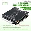 Плата Bluetooth-усилителя ZK-HT21, 2.1-канальный, 160 Вт x 2 + 220 Вт сабвуфер, стерео, мини-аудиоусилитель мощности, модуль, DC 15-36 В, для DIY