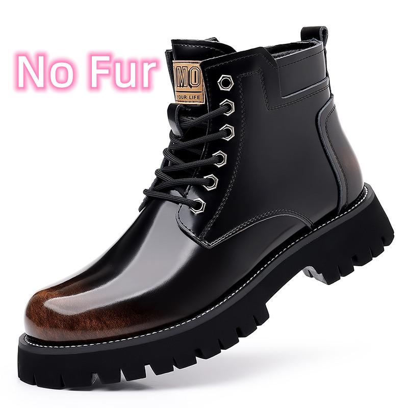 Мужская обувь, модные кожаные мужские высокие ботинки, на шнуровке, мотоциклетные ботинки, мужские уличные ботинки с толстой подошвой и круглым носком, стильные ботильоны