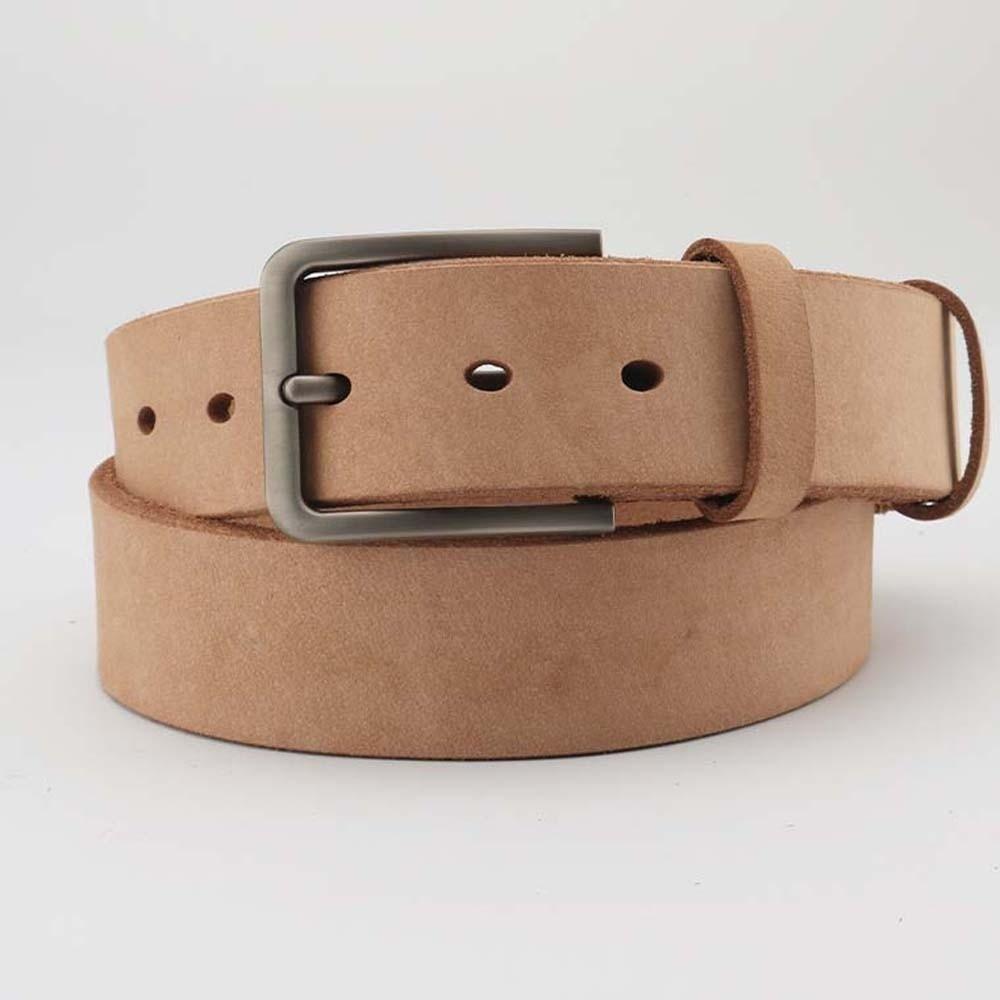 Long Genuine Leather Belt Zinc Zinc Alloy Jeans Waistband Adjustable Men Wide Belt Ornament