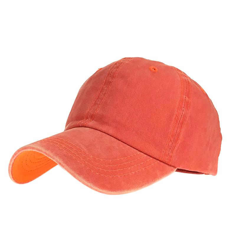 Washed and Made Old Light Board Baseball Cap Solid Color Cap Female Couple Men's and Women's Pure Cotton Light Board Sun Hat