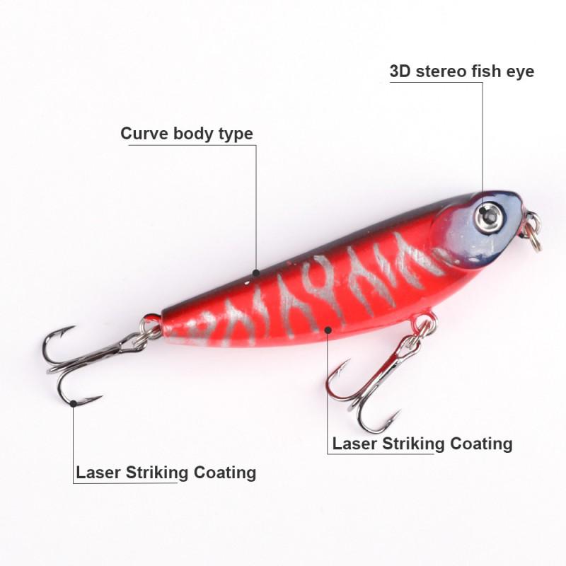 4pcs Floating Topwater Minnow Jerkbaits 7.5cm 5.3g ABS Hard Lure Bass Pike Perch Surface Fishing