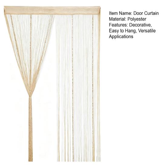 Door String Curtain Decorative Wall Panel Room Divider Fringe Curtain Tassel Screen Blind for Home Office Bedroom Living Room Wedding