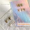 Acrylic Aurora Transparent Display Board Nail Practice Tools Background card Nail Showing Stand