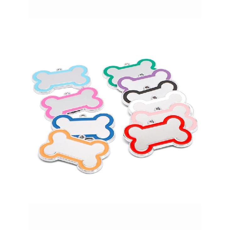 Wholesale 20Pcs Bone Dog ID Tag For Dogs Anti-lost Dog Tag Engraved Pet Name Phone Number ID Tags NamePlate Pendant