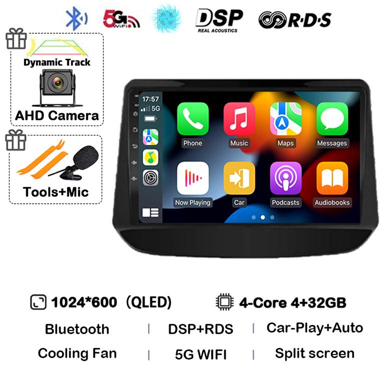 Android 14 Carplay Car Radio For Chevrolet Onix Cavalier 2020 2021-2025 Navigation GPS 4G Multimedia Player Stereo Autoradio DSP