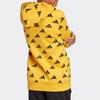 adidas Толстовка YB ID TP FZ HD Вязаное полотно Спортивный Флис с подкладкой С капюшоном Желтый Подростки ED6403