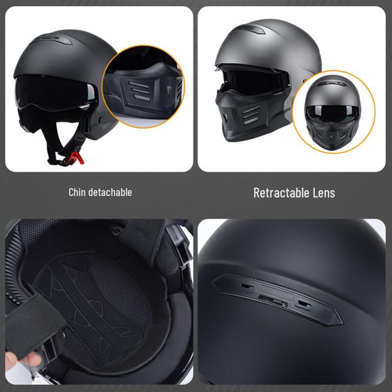 Lishi Scorpion Lightweight Retro Full-Face Motorcycle Helmet