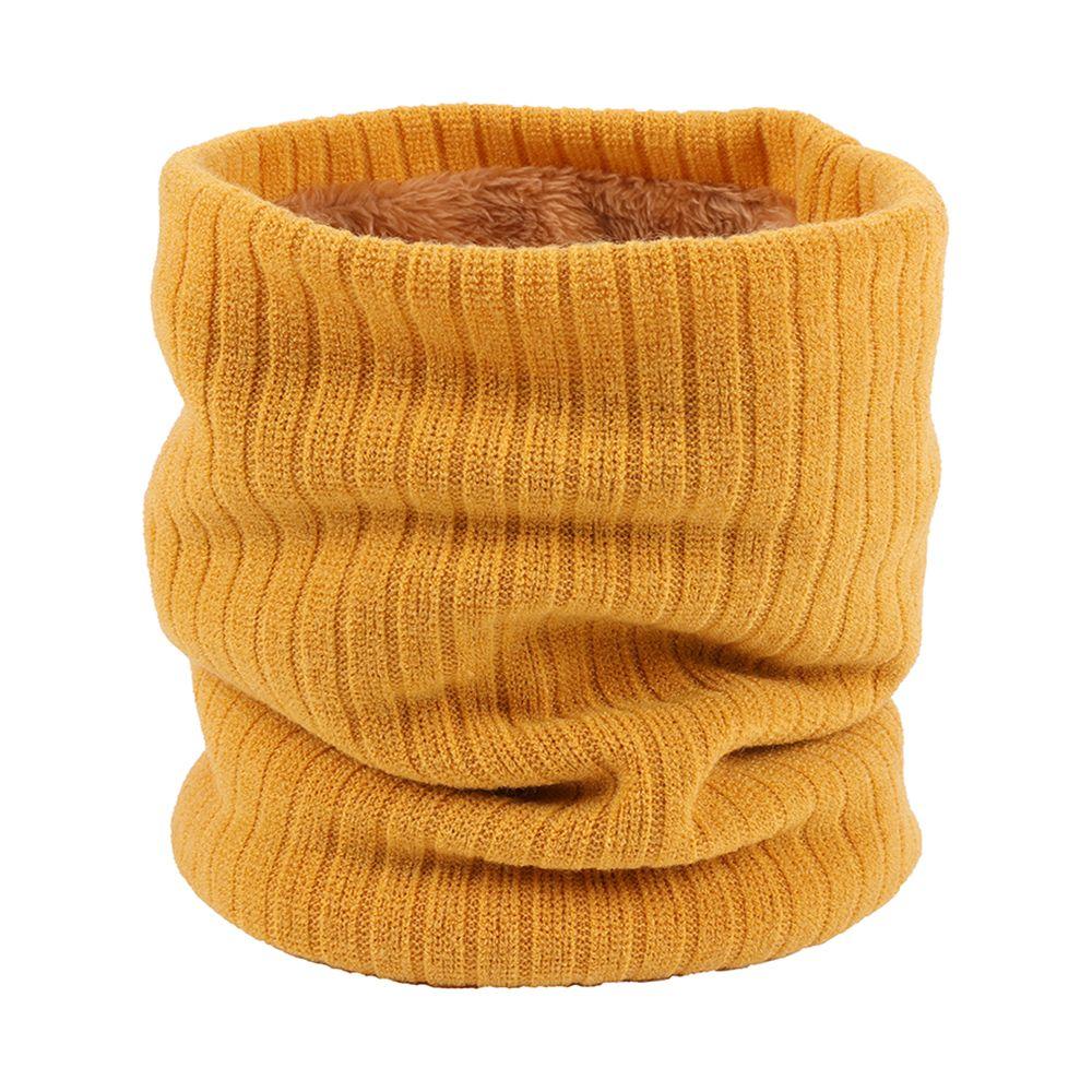 Collar Scarf Double-Layer Neck Warmer Circle Loop Scarves Winter Neck Gaiter Fleece Lined Scarf