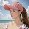 Summer Knitted Baseball Cap for Outdoor Activities Trendy Sunscreen Hat with Large Brim